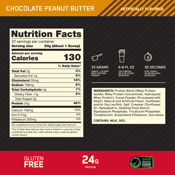 Optimum Nutrition Gold Standard 100% Whey – Chocolate Peanut Butter